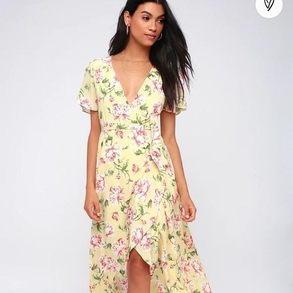 Lulus sense of wonder wrap dress - Picture 3 of 6